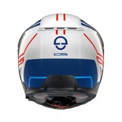 Schuberth C5 Master Motorhelm -Motorfiets Winkel C5 master wit blauw achterzijde 7b10
