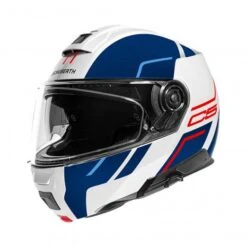 Schuberth C5 Master Motorhelm -Motorfiets Winkel C5 master wit blauw voorzijde a9da