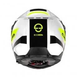 Schuberth C5 Eclipse Motorhelm -Motorfiets Winkel c5 eclipse wit geel achterzijde b845