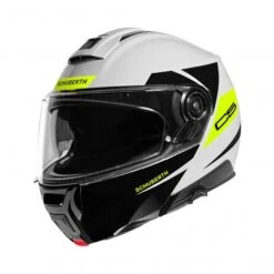 Schuberth C5 Eclipse Motorhelm -Motorfiets Winkel c5 eclipse wit geel voorzijde ce24