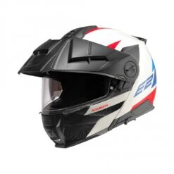 Schuberth E2 Defender Motorhelm -Motorfiets Winkel schuberth e2 defender wit rood blauw 7298