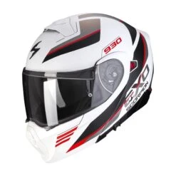 Scorpion Exo-930 Navig Motorhelm -Motorfiets Winkel scorpion exo 930 navig wit rood 6752